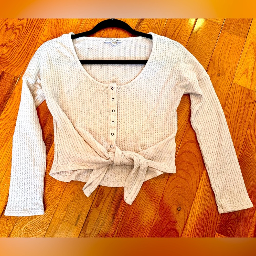 Express Tie Front Long Sleeve